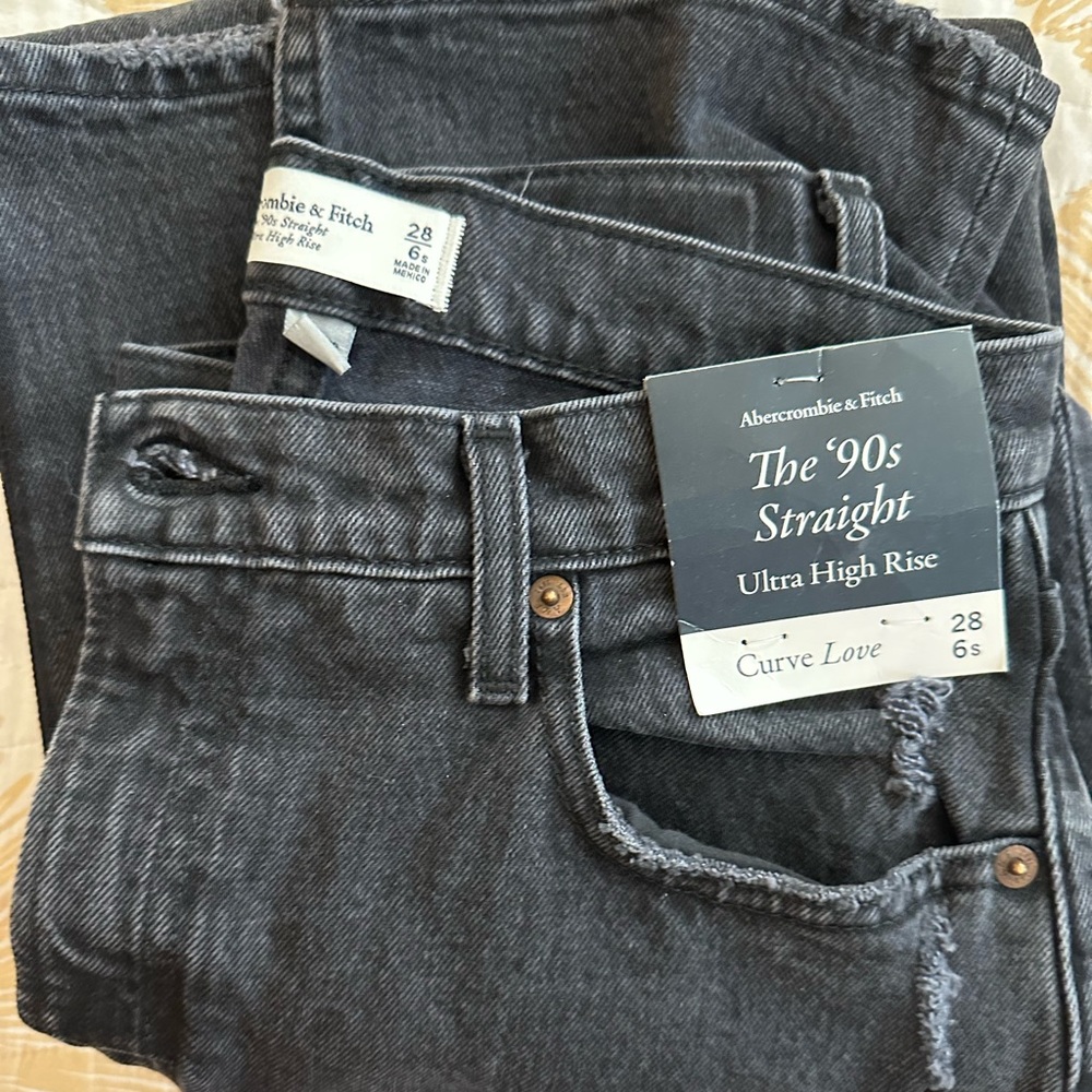90’s ultra high rise straight A&F jeans